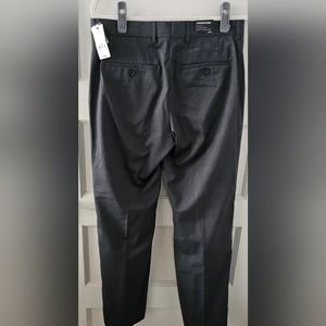 Express Men's Producer pants Black and Dark Gray pinstripes